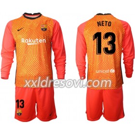 FC Barcelona Golmanski Norberto Neto 13 Dječji Komplet dresovi za nogomet 2020-2021 M003 Dugim Rukavima (+ kratke hlače)